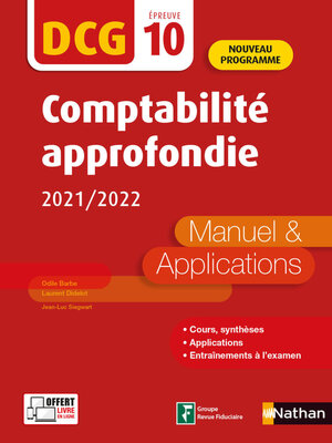 cover image of DCG 10 Comptabilité approfondie--Manuels et applications 2021/2022